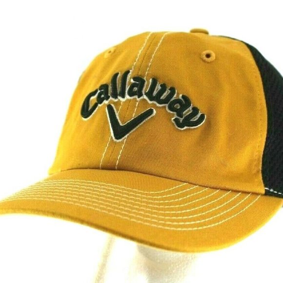 Callaway Golf Gold/Black Baseball Cap Adjustable - Picture 2 of 8